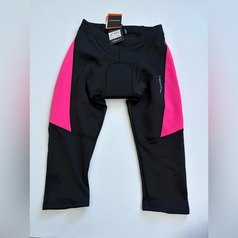Muddy Fox Biking Capris Size US 6 Black Pink New with Tags